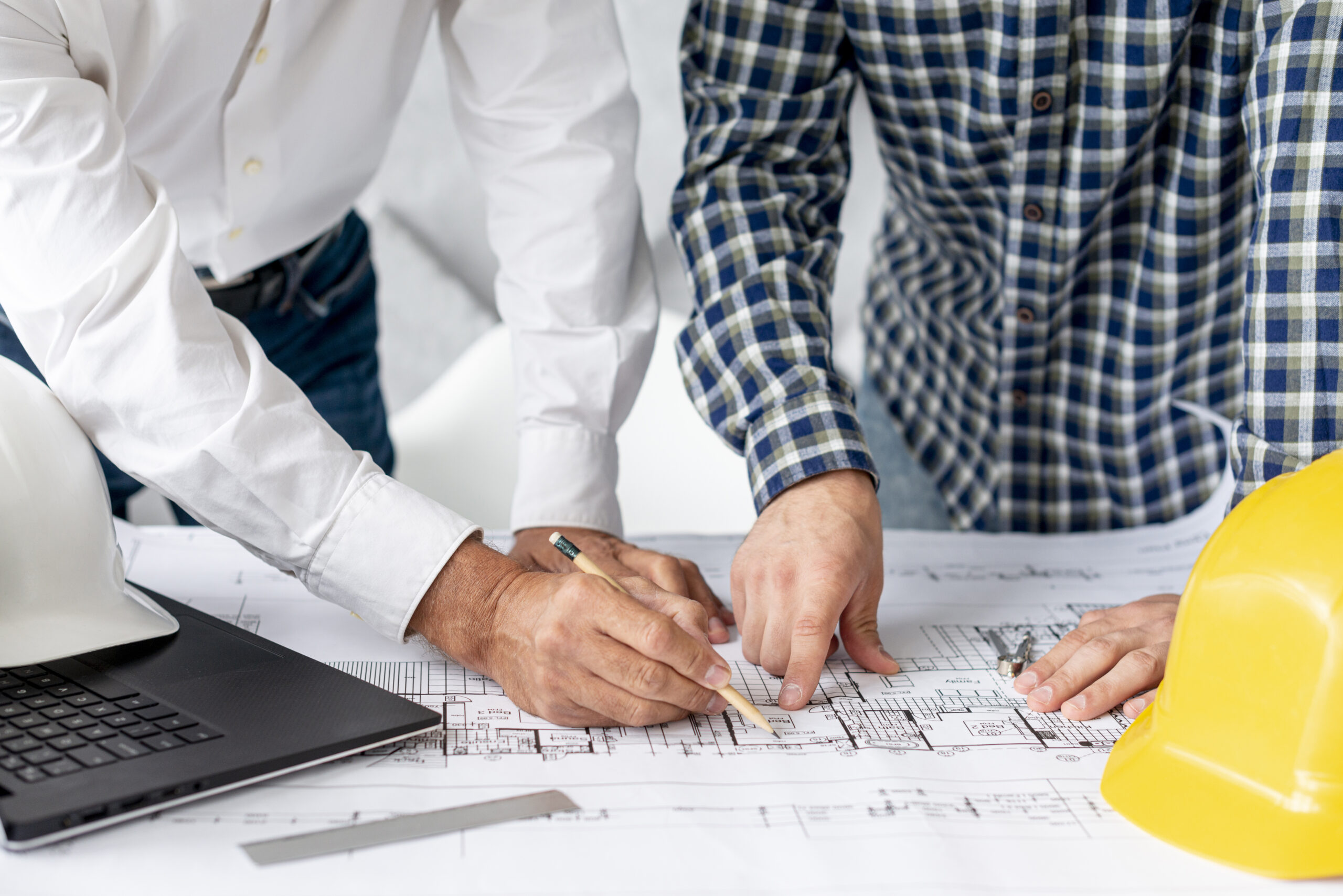 We carry out the construction work with precision, using skilled labor and modern equipment.